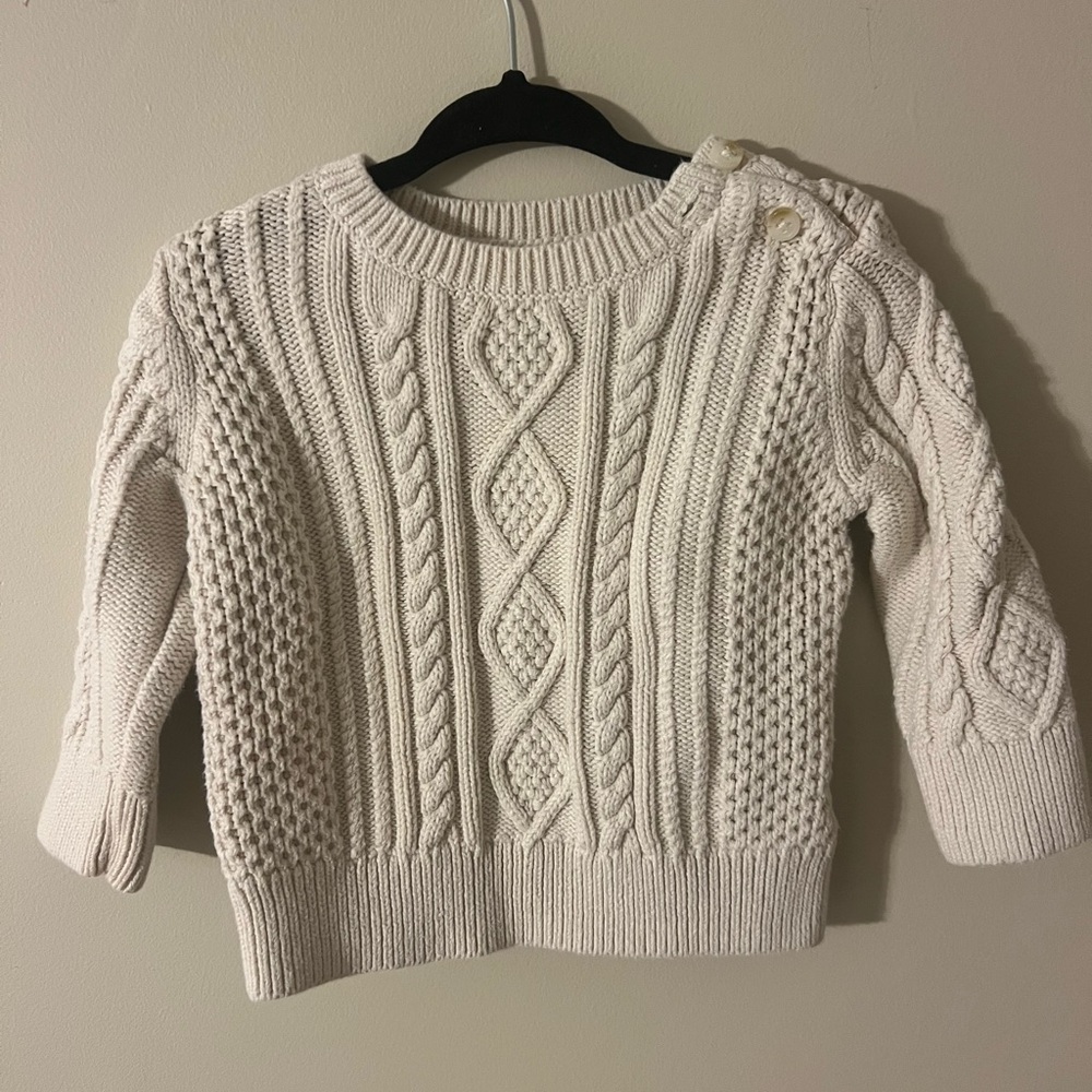 GAP Baby Cream Cable Knit Sweater
